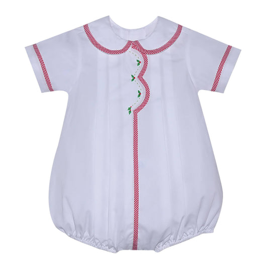 Boys Devon Bubble with Holly Embroidery - FINAL SALE