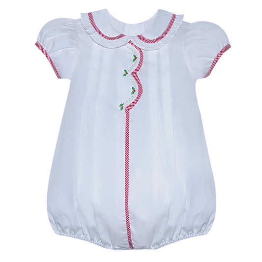 Girls Devon Bubble with Holly Embroidery - FINAL SALE