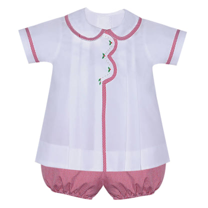 Boys Devon Bloomer Set with Holly Embroidery