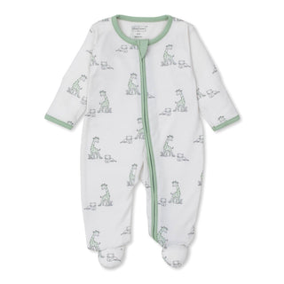 Printed Zipper Footie - Giraffe Happiness