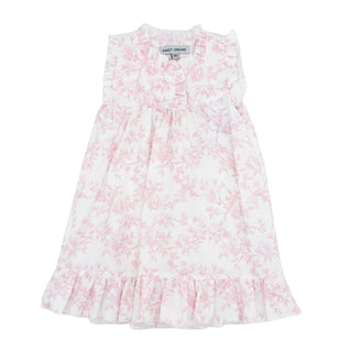 Toile Print Gown - Pink Victoria