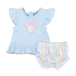 Girls Knit Bloomer Set with Applique - Magical Mouse