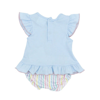 Girls Knit Bloomer Set with Applique - Magical Mouse