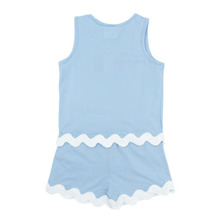 Knit Short Set with Ric Rac Detail