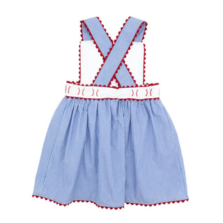 Classic Ric Rac Dress - Baseball | Whimsy Bay 3T / Royal Blue Classic Ric Rac Dress - Baseball | Whimsy Bay 3T / Royal Blue