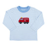 Firetruck on Light Blue Stripe