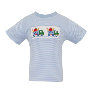 Boys Smocked T-shirt - School Trucks