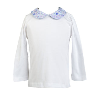 *PRE-ORDER* Pima Knit Collared Blouse - Iris Garden