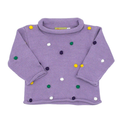 *EXCLUSIVE* Mardi Gras Pom Pom Rollneck Sweater