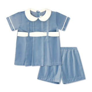 Benton Short Set (Velveteen) - Beaufort Blue
