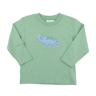 Boys Long-sleeve T-shirt with Applique - Triceratops