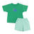 Dashing Dino Applique on Green