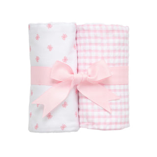 Double Fabric Burp Set - Bow