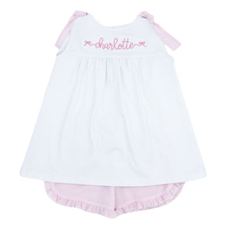 Girls Tie Top and Seersucker Shorts Set