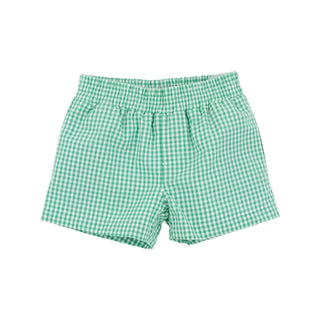 Sheffield Shorts - Gibson Island Green Gingham