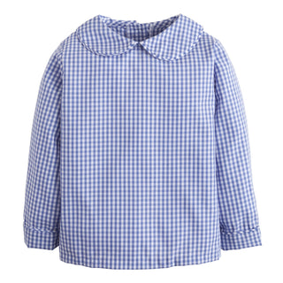 Peter Pan Shirt - Royal Gingham