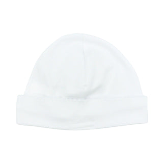 Pima Knit Hat with Picot Trim