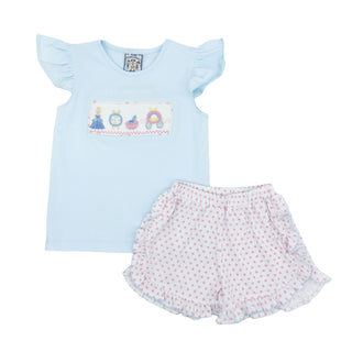 Girls Short Set with Hand-smocking - Fairy Tales