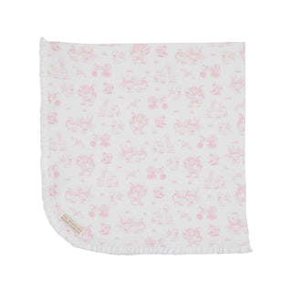 Baby Buggy Blanket - Sir Proper's Sweet Arrival (Hamptons Hot Pink)
