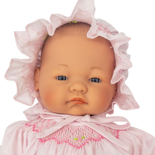 Emma Doll with Smocked Sack and Bonnet