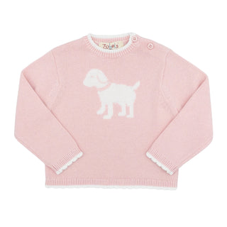 Girls Pullover Sweater - Dog