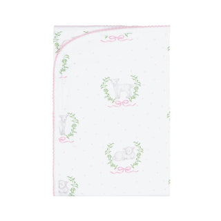 Girls Lamb Print Blanket