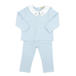 Boys Jacquard Top and Pant Set with Hand-embroidery - Rocking Horse