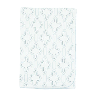 Printed Blanket - Blue Lattice