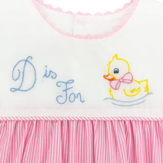 Logan Yoke Dress with D is for Duck Hand-embroidery