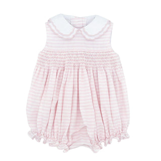 Girls Marion Bubble - Pink Pinstripe