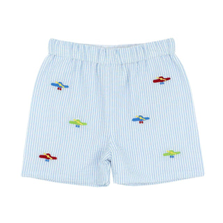 Leo Short (Seersucker) - Airplane Embroidery