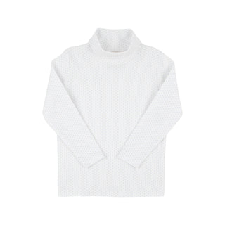 Tatum's Turtleneck Shirt - Beale Street Blue Micro Dot