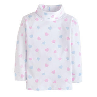 Printed Turtleneck - Hearts