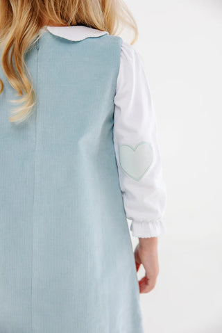 Emma's Elbow Patch Top - Old Greenwich Green Hearts