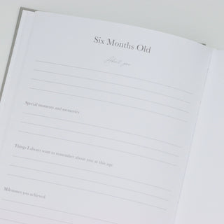 Linen Baby Memory Book - Blue