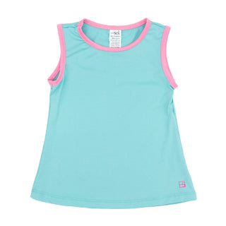 Tori Tank - Totally Turquoise with Flamingo Pink