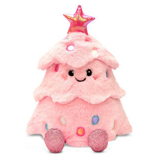 Glitter Pink Christmas Tree Plush Character