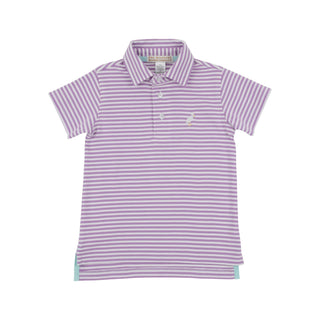 Prim & Proper Polo - Valley High Violet Stripe