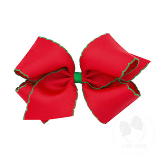 Classic Grosgrain Moonstitch Hair Bow