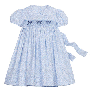 Smocked Peter Pan Dress - Blue Vinings