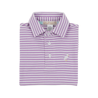 Prim & Proper Polo - Valley High Violet Stripe