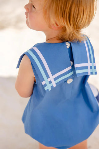 Sleeveless Townes Top Sail Bubble - Wood Boat Blue