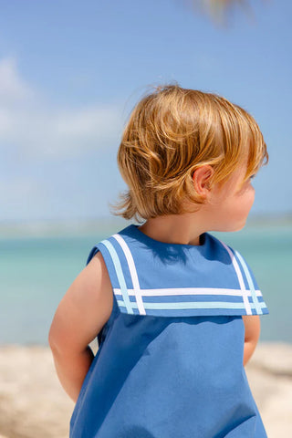 Sleeveless Townes Top Sail Bubble - Wood Boat Blue