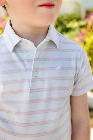 Prim & Proper Polo - Buckhead Blue, Grace Bay Green, Palm Beach Pink Stripe