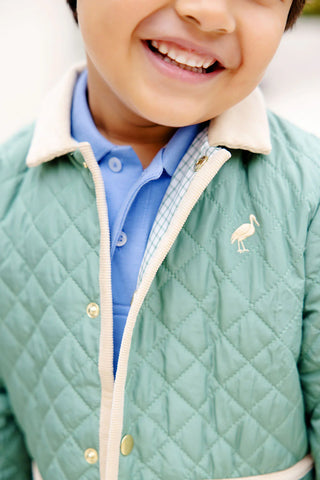 Prim & Proper Polo Long Sleeve - Beale Street Blue