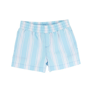 Sheffield Shorts - Belhaven Blue Ticking Stripe