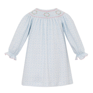 Knit Bishop Dress with Smocking - Pauline Floral