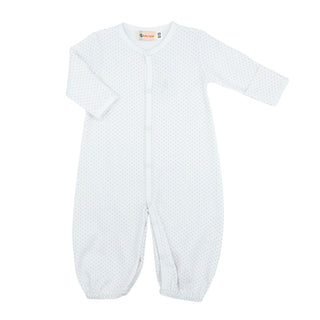 Pima Converter Sack - White with Lavender Pindot