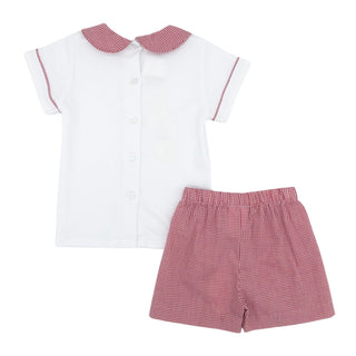 Sibley Short Set - Red Mini Gingham