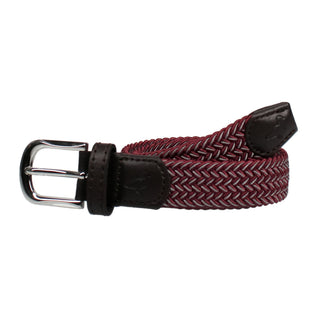 Country Club Stretch Belt - Crimson and Grey
